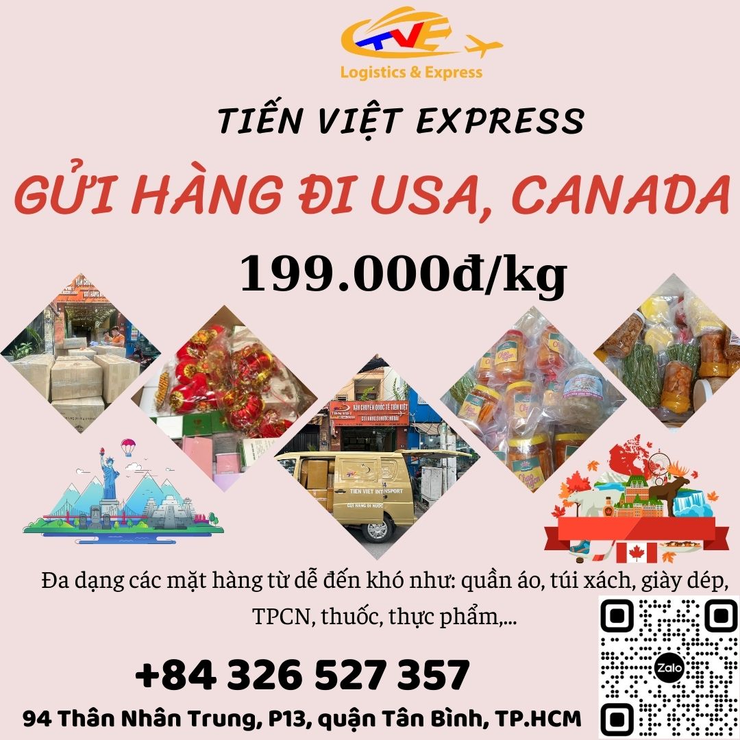 Gửi hàng đi USA, CANADA - Tiến Việt Express